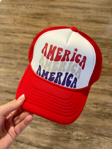 America On Repeat Trucker Hat