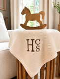 Knit Initial Baby Blanket